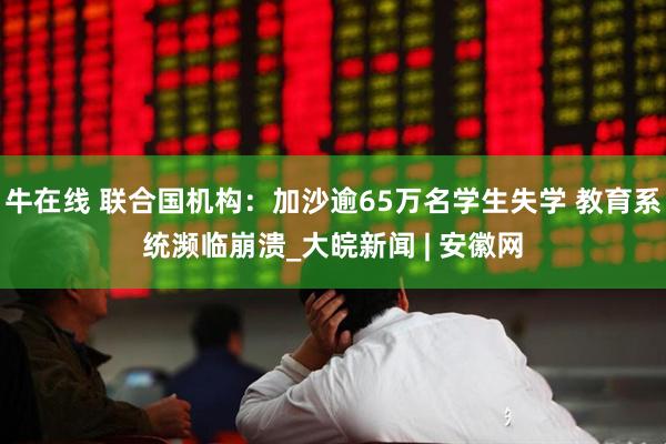 牛在线 联合国机构：加沙逾65万名学生失学 教育系统濒临崩溃_大皖新闻 | 安徽网